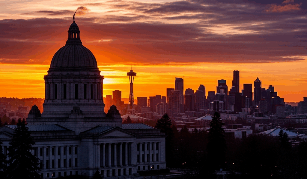 washington state capitol building in olympia with downtown s 20260331 131808